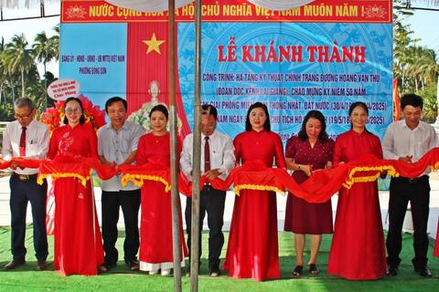 Phường Bồng Sơn Khánh thành công trình chỉnh trang hạ tầng kỹ thuật tuyến đường Hoàng Văn Thụ.